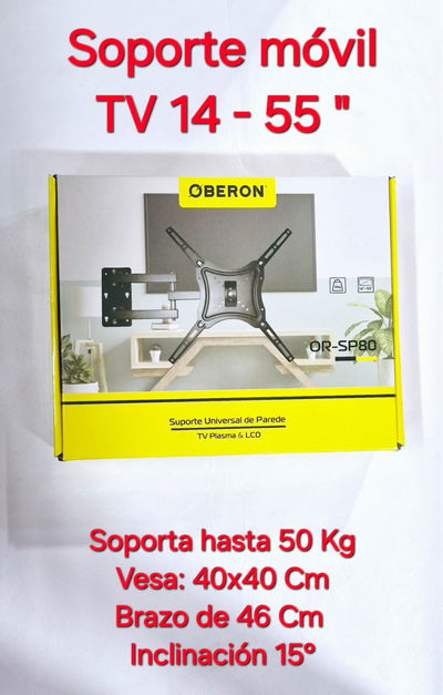 Soporte TV Movil 55 pulg OR Sp80