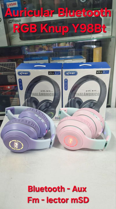 Auricular Bluetooth RGB Knup y98BT