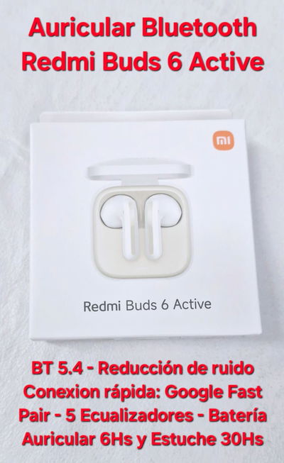 Auricular Bluetooth Redmi Buds 6 Active