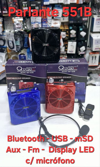 Parlante Bluetooth c/ microfono QG-551B