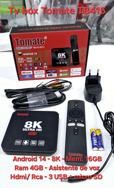 Tv box TOMATE c/ asistente de voz 