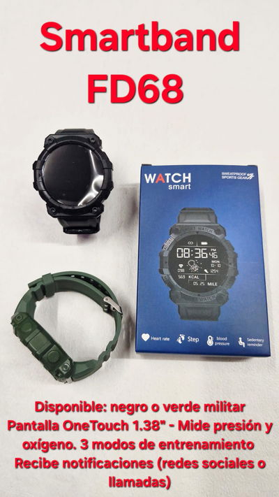 Smartband FD68 - Negro o verde militar