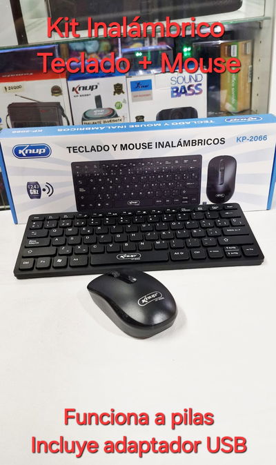 Kit Mouse Y Teclado Inalabrico Usb Kp-2066