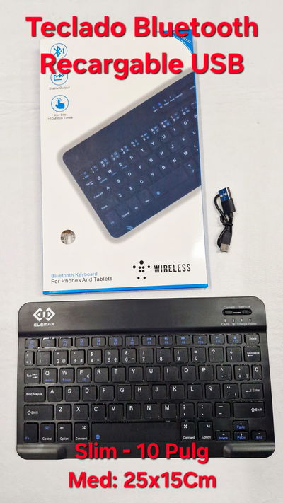 Teclado Mini Bluetooth 10 Pulg No:9101 