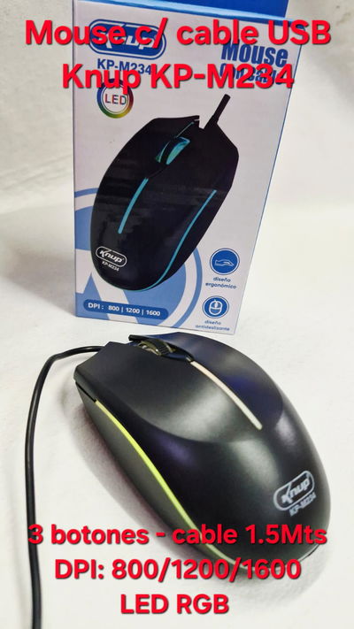 Mouse C/Cable Usb Knup Kp-M234