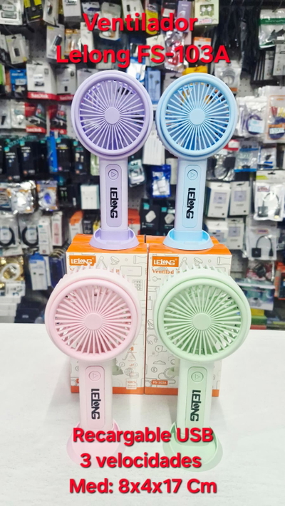 Ventilador Recargable Lelong FS-103A