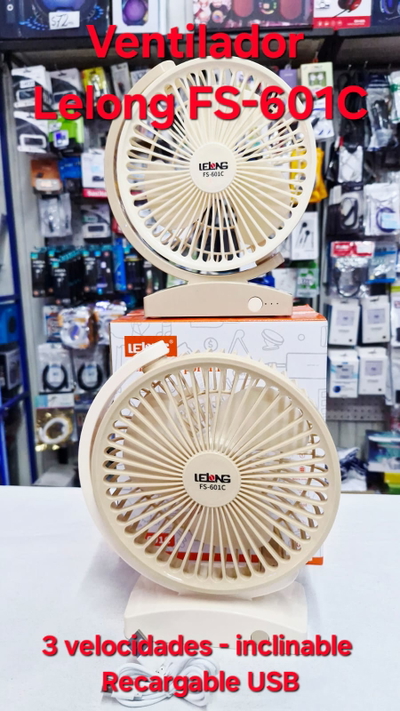 Ventilador Recargable Lelong FS-601C