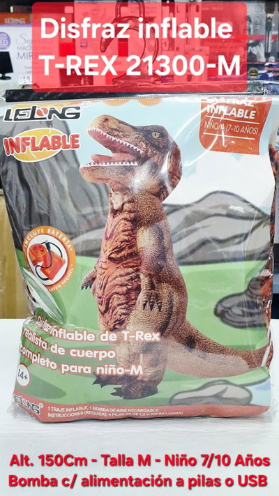 Disfraz Inflable T-REX 21300-M 7/10 Años