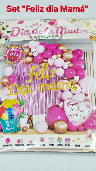 Set Decoracion Feliz Dia Mamá- XY-05779 - 59 piezas