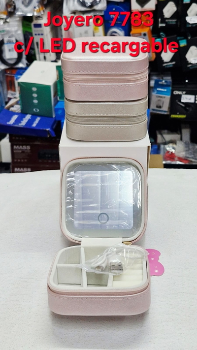 Joyero 7783 C/espejo Led Recargable