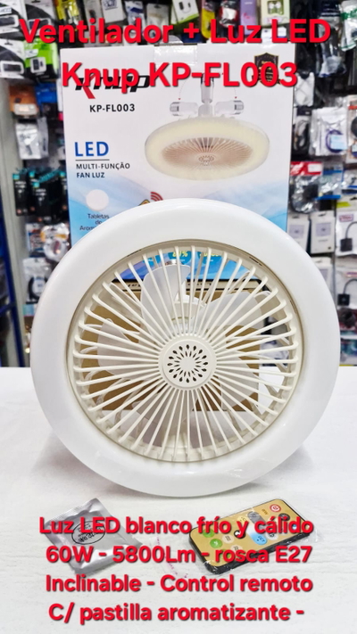 Ventilador C/ luz Led Knup KP-FL003
