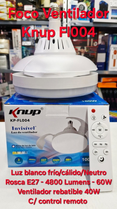 Ventilador C/ luz Led Knup KP-FL004