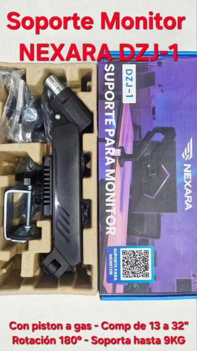 Soporte de Mesa Monitor / TV 19 a 32 Pulg NEXARA DZJ-1 NEGRO