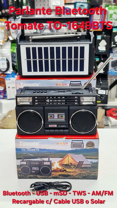 Parlante Bluetooth Tomate TO-1649BTS