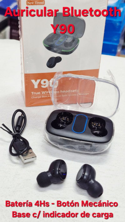 Auricular Bluetooth Y90 - Negro