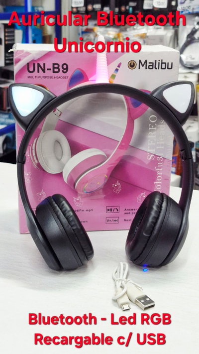 Auricular Bluetooth Malibu Unicornio - Negro