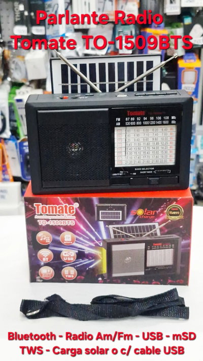 Parlante Bluetooth Radio TOMATE TO-1509BTS