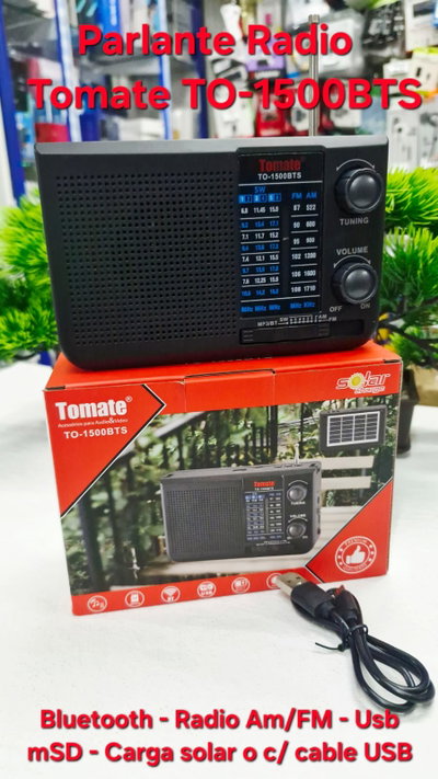 Parlante Bluetooth Radio TOMATE TO-1500BTS