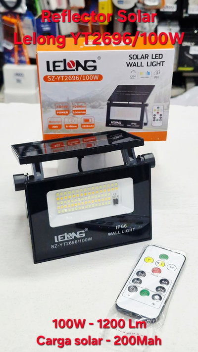 Reflector Led Lelong YT2696/100W c/ carga solar