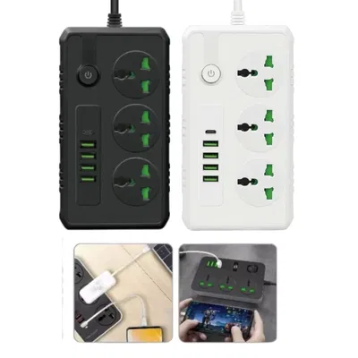 Zapatilla Alargue Electrico 8 En 1 Usb