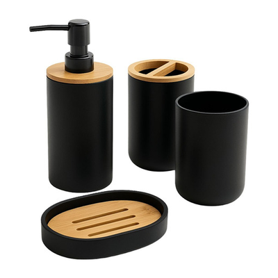 Set Baño Organizador Bambú 