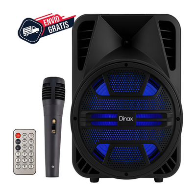 Parlante Portátil Bluetooth Con Luces Led 1200w y Micrófono
