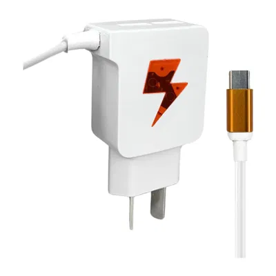 Cargador De Pared Tipo C Con 2 Salidas Usb