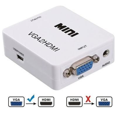 ADAPTADOR MINI VGA H A HDMI H ENTRADA AUDIO Y FUENTE