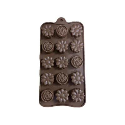 MOLDE DE SILICONA CHOCOLATERIA FLORES