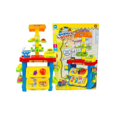 SUPERMERCADO CAJA REGISTRADORA INFANTIL 40 PIEZAS 82CMx21CMx51CM