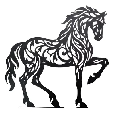 SILUETA CABALLO CAMINANDO 25CM