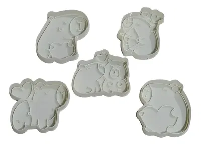 CAPIBARA CORTANTES Y MARCADORES PACK 5 PIEZAS