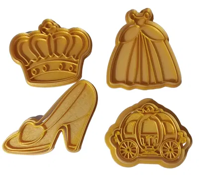 Moldes Cortantes Y Marcadores Cenicienta Pack X 4u