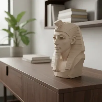 ESCULTURA BUSTO DE FARAON