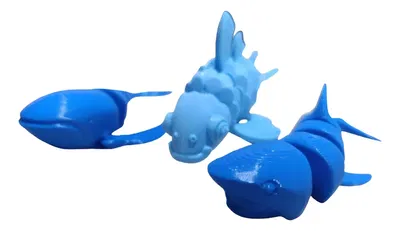 PACK PEZ + TIBURON + BALLENA ARTICULADOS