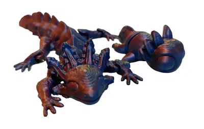 PACK AXOLOTE ARTICULADO + MINI AXOLOTE ARTICULADO TRICOLOR