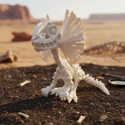 DINOSAURIO ESQUELETO DILOPHOSAURUS ARTICULADO