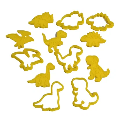 DINOSAURIOS CORTANTES Y MARCADORES V2 PACK 6 PIEZAS (5CM)