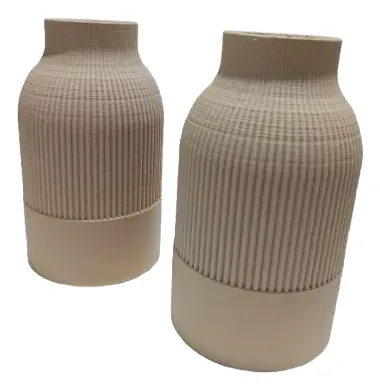  FLORERO JARRON RAYAS ESTILO JAPANDI MADERA IMPRESION 