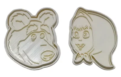 MASHA Y EL OSO CORTANTES Y MARCADORES PACK 2 PIEZAS