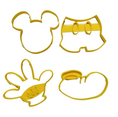 MICKEY MOUSE CORTANTES PACK 4 PIEZAS