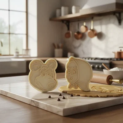 MASHA Y EL OSO CORTANTES Y MARCADORES PACK 2 PIEZAS