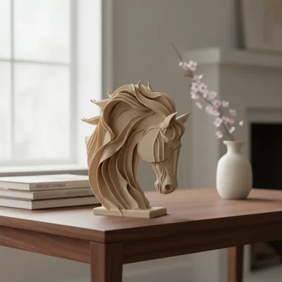 ESCULTURA ABSTRACTA DE CABALLO