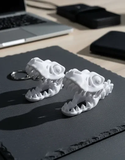 LLAVERO ESQUELETO CABEZA TIRANOSAURIO REX x2u CON/SIN OJOS