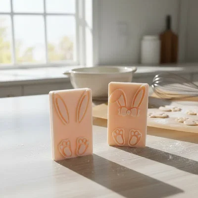 SELLOS CONEJO DE PASCUAS CON MANGO