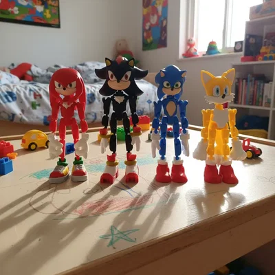 MEGA PACK COLECCION SONIC + SHADOW + TAILS + KNUCKLES