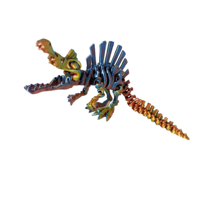 DINOSAURIO ESPINOSAURIO ESQUELETO TRICOLOR 