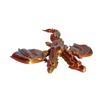 DRAGON DOBLE CABEZA ARTICULADO TRICOLOR 