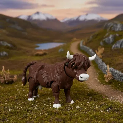 VACA ARTICULADA CON CUERNOS GRANDE