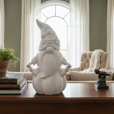 GNOMO SENTADO EN CALABAZA